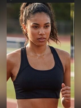 Victoria's Secret Black Racerback Sports Bra Size M